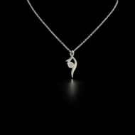 Swirl Diamond Pendant and Earrings Set - Image 2