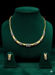 Two-Toned Earing & Necklace Set - Image 3