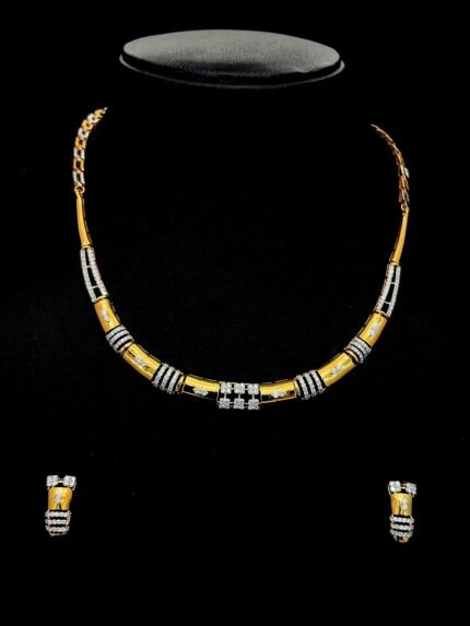 Two-Toned Earing & Necklace Set