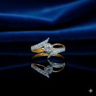 Two-Toned Twisted Bypass Diamond Ring - Image 5