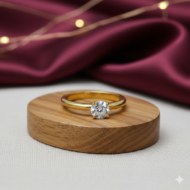 Yellow Gold Solitaire Diamond Ring - Image 5