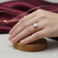 Yellow Gold Solitaire Diamond Ring - Image 4