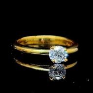 Yellow Gold Solitaire Diamond Ring